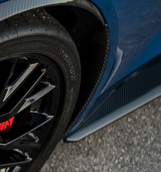 2014 - 2019 Corvette C7 Carbon Fiber Front Mud Guards | Anderson