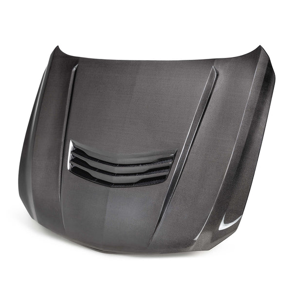 2024 FORD MUSTANG TYPE-OE DOUBLE-SIDED CARBON FIBER HOOD