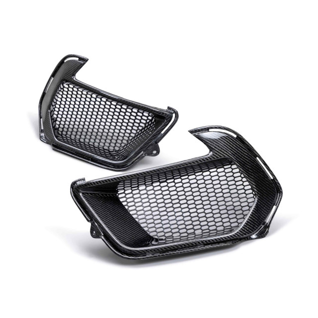 Carbon fiber air duct bezels for 2021-2023 Ford Mustang Mach 1