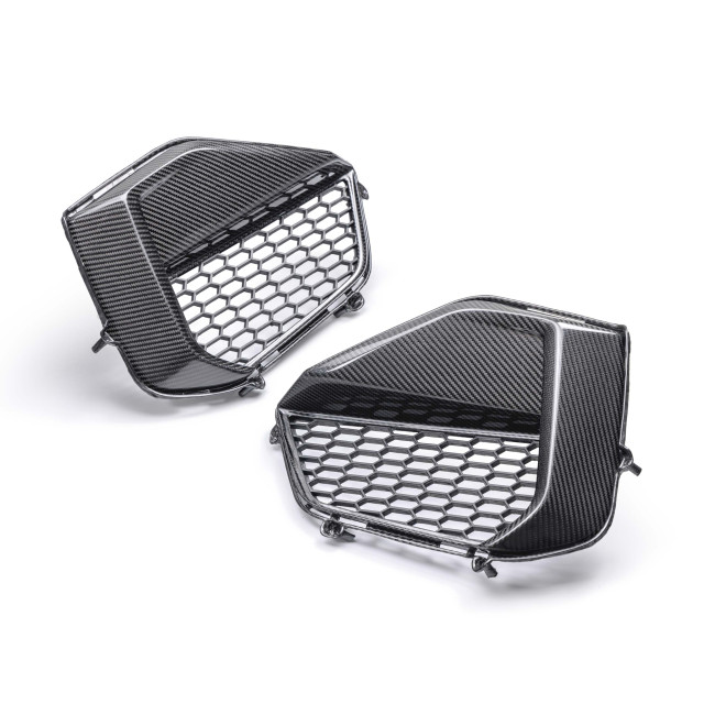 Carbon fiber front bumper inserts for 2024 Ford Mustang GT