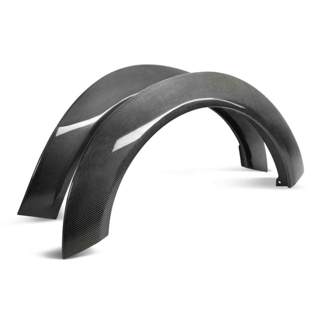Carbon fiber front fender flares for 2018-2024 Dodge Challenger Widebody