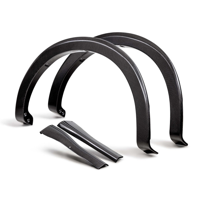 Type-AO carbon fiber rear fender flares for 2021-2025 Ford F-150 non-Raptor