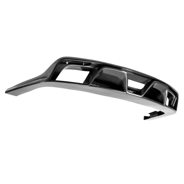 Type-GR (GT350 Style) carbon fiber rear diffuser for 2015-2017 Ford Mustang with quad-tip exhaust