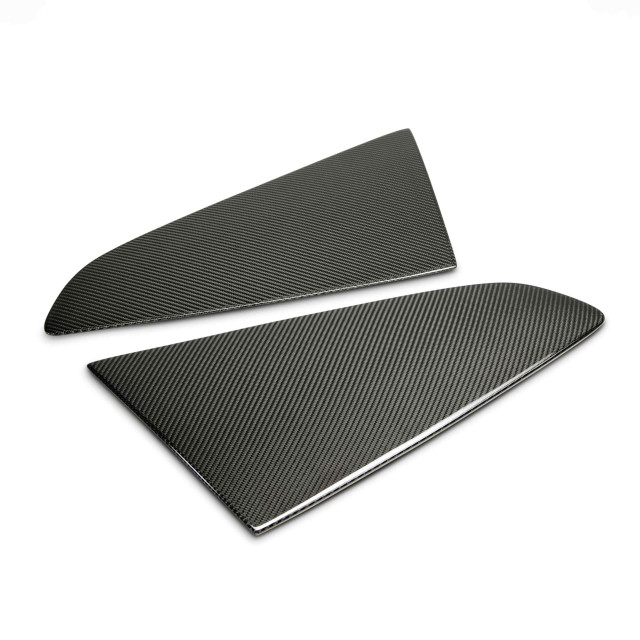 Type-F carbon fiber window louvers for 2015-2023 Ford Mustang